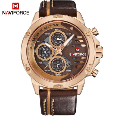 Man Leather Sport Wrist Watch - Smartoys