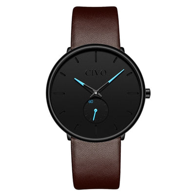 Men Waterproof Slim Mesh Strap Minimalist Wrist Watch - Smartoys