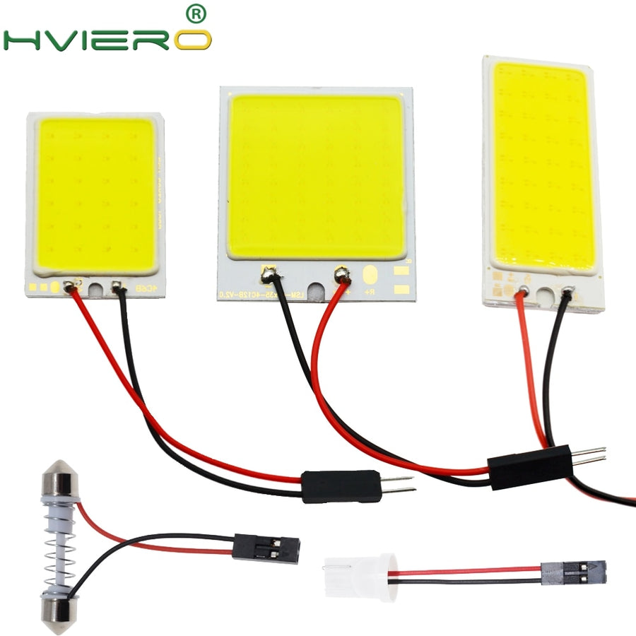 T10 24/36/48 Smd Cob Led Panel Car Auto Interior Reading Map Lamp Bulb Light - Smartoys