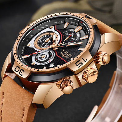 Luxury Casual Leather Quartz Clock - Smartoys