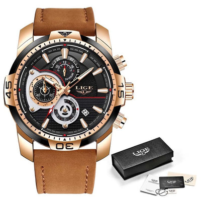 Luxury Casual Leather Quartz Clock - Smartoys